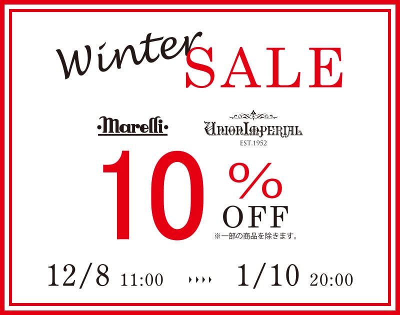 WINTER SALE ALL 10% OFF！